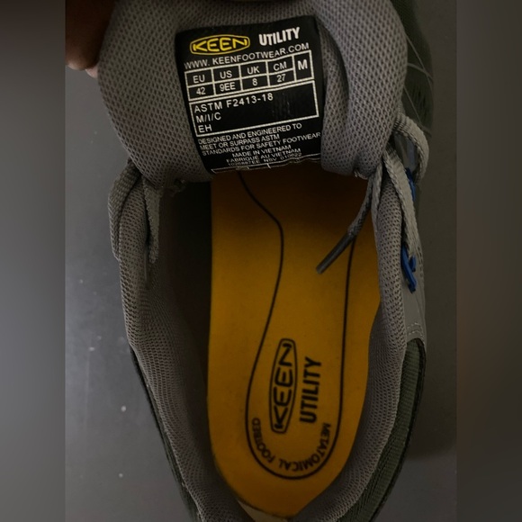 KEEN Utility Steel Toe Vista Work Safety Sneakers Shoe 9EE 9 Gray And black - Picture 15 of 15